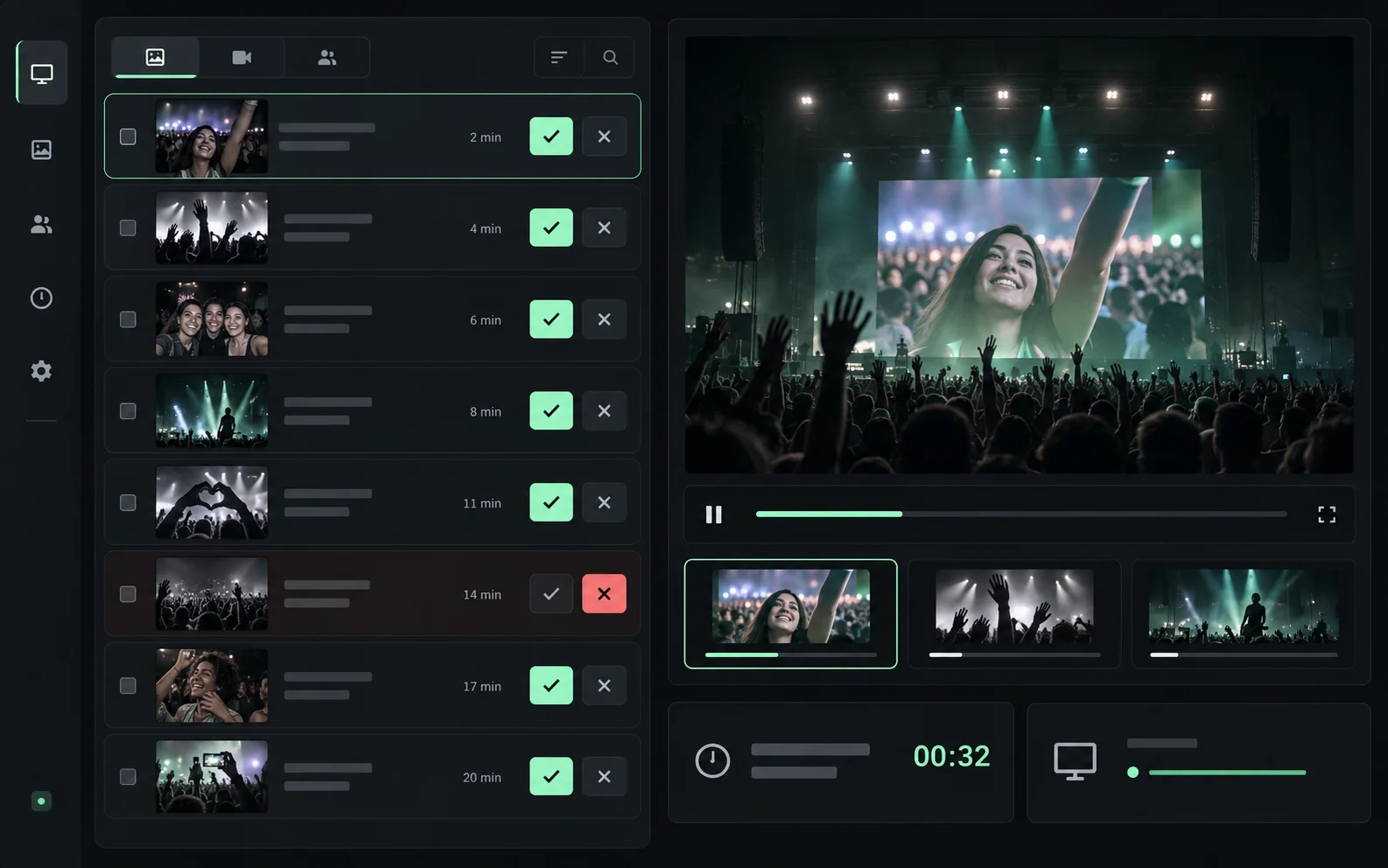 Interface do NaTela com moderação e prévia do painel